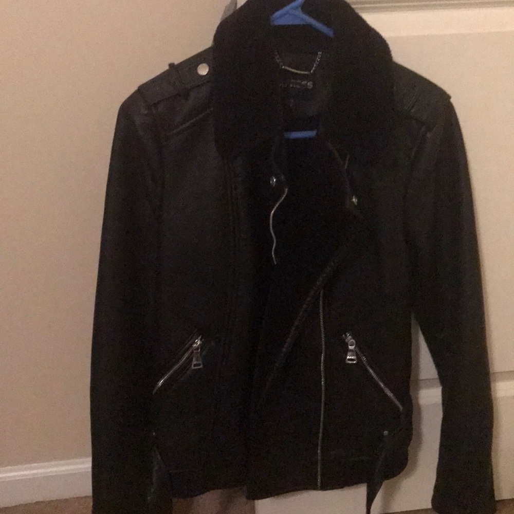 Black leather Express jacket